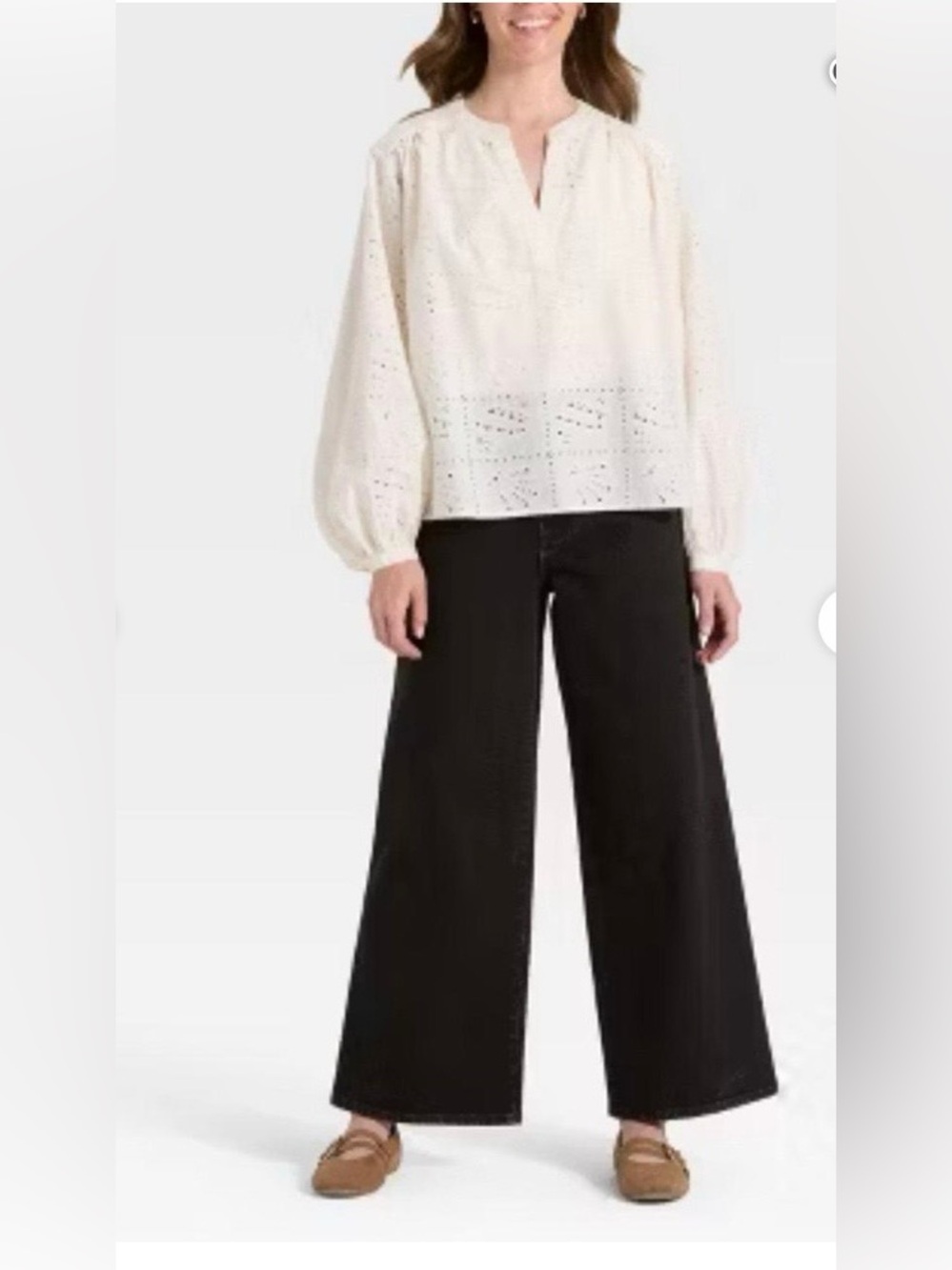Universal Thread Women's High-Rise Sailor Wide Leg Ankle Jeans Black Denim Sz 14